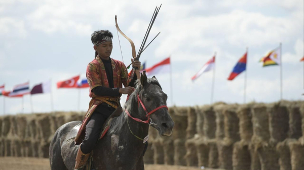 В Астане проходят соревнования по Жамбы ату на V Всемирных играх кочевников В Астане проходят соревнования по Жамбы ату на V Всемирных играх кочевников