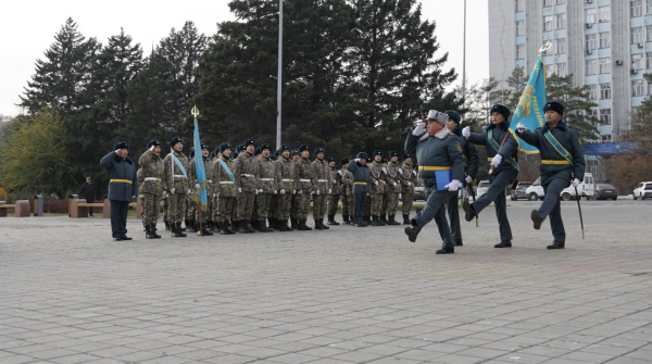В Семее прошел ритуал вручения Боевого знамени