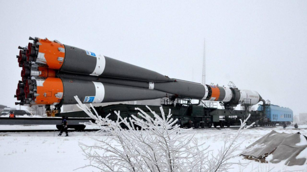 На Байконуре готовят к пуску ракету «Союз» с космическим кораблем «Прогресс МС-30»