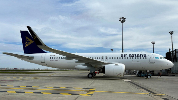 В Астану прибыл новый Airbus A320neo, приобретенный Air Astana