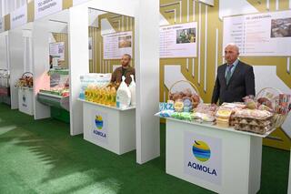 Глава государства ознакомился с ходом уборочной кампании в Акмолинской области