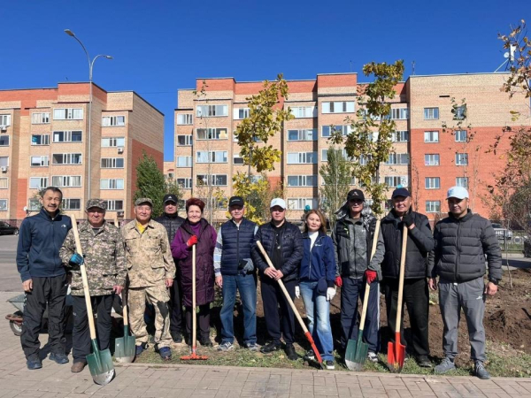 В Астане в жилом массиве Пригородный высадили более 700 деревьев В Астане в жилом массиве Пригородный высадили более 700 деревьев