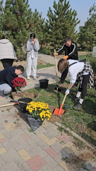 В Алматы школьники высадили три тысячи карагачей в парке «Сосновый бор»