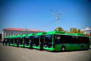 Автопарк Тараза пополнился 24 новыми автобусами