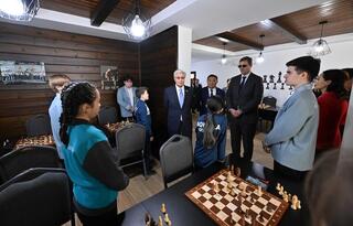 Глава государства посетил Дом шахмат Глава государства посетил Дом шахмат