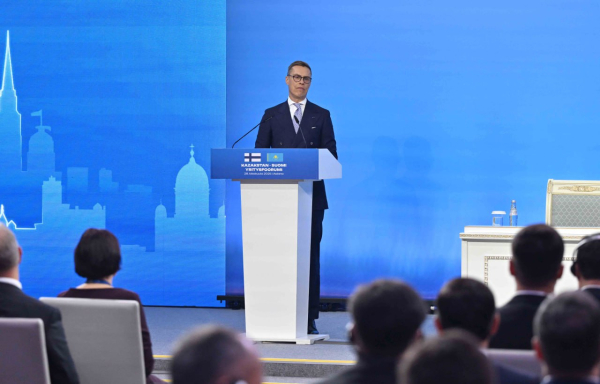 
Токаев и Стубб выступили на бизнес-форуме "Казахстан – Финляндия"
