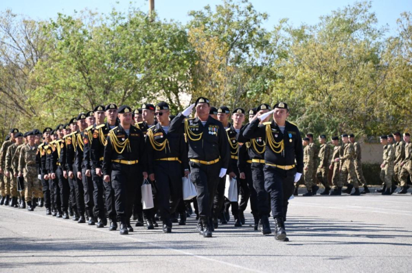 В Актау прошла церемония проводов морской пехоты В Актау прошла церемония проводов морской пехоты
