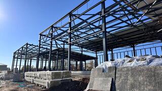 В Улытауском районе строится здание бассейна В Улытауском районе строится здание бассейна