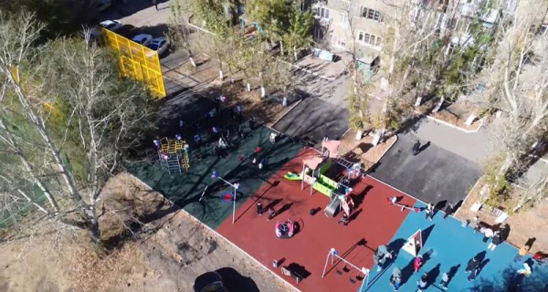 В Ерейментауском районе благоустроены 8 дворов и дворовых территории