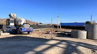 В Улытауском районе строится здание бассейна В Улытауском районе строится здание бассейна