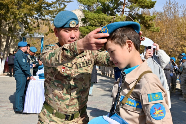 В Конаеве «Жас сарбазовцы» приняли первую торжественную клятву