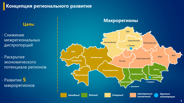 Региональное развитие Казахстана: новые стандарты и 5-летняя концепция Региональное развитие Казахстана: новые стандарты и 5-летняя концепция