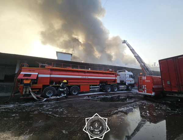 В Алматы тушат крупный пожар