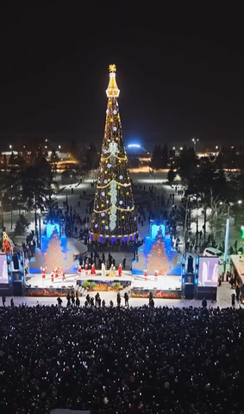 
Сияние зимы: как выглядят главные новогодние ёлки в городах Казахстана
