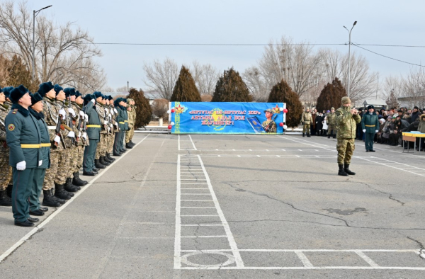 Более 60 солдат осеннего призыва присягнули на верность Казахстану