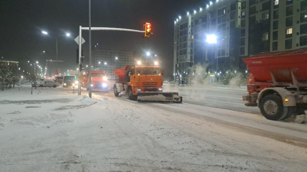 20 тысяч кубометров снега за сутки: столичные службы работают круглосуточно