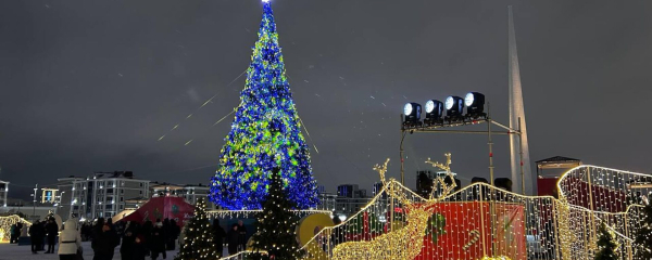 Как зажигали елки в регионах Казахстана 