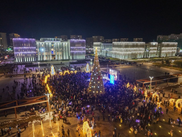 
Сияние зимы: как выглядят главные новогодние ёлки в городах Казахстана
