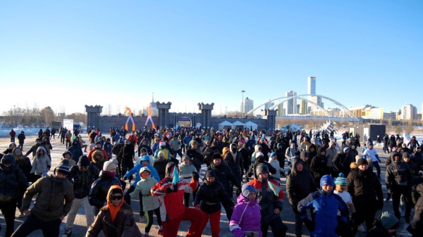 
92-летняя жительница Астаны приняла участие в новогоднем забеге в свой день рождения
