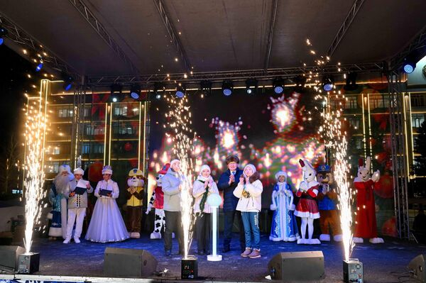 Как зажигали елки в регионах Казахстана 