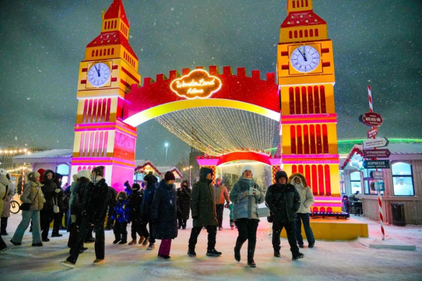 
Новогодние ёлки зажгли в Астане
