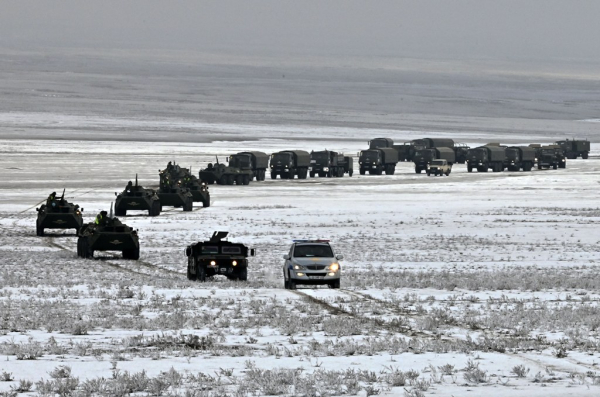 Десантники Конаевского гарнизона совершили 80-километровый марш на технике