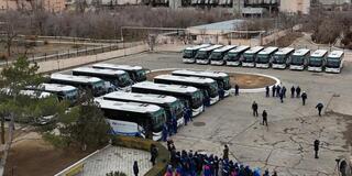 В Актау предприятию MAЭK вручили 20 автобусов В Актау предприятию MAЭK вручили 20 автобусов