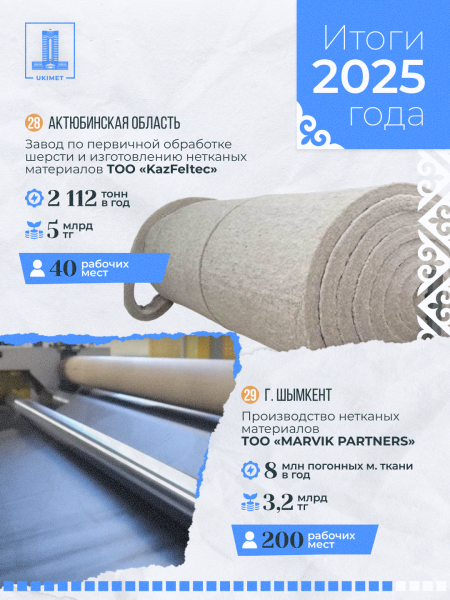 Промышленная карта Казахстана пополнилась 33 новыми объектами в 2025 году