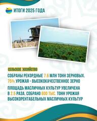 Акмолинская область в 2025 году подтвердила статус ведущего аграрного региона страны