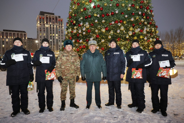 Личный состав Национальной гвардии отметил Новый год на боевом посту