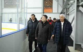 Нурдаулет Килыбай ознакомился с ходом строительства нового ледового дворца в Актау