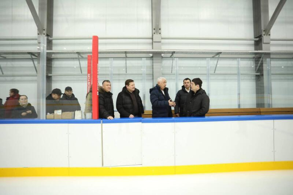 Нурдаулет Килыбай ознакомился с ходом строительства нового ледового дворца в Актау