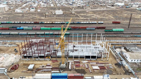 Нурдаулет Килыбай ознакомился с ходом строительства вокзала в Мунайлинском районе