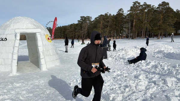 Международный забег на льду прошел на курорте Бурабай