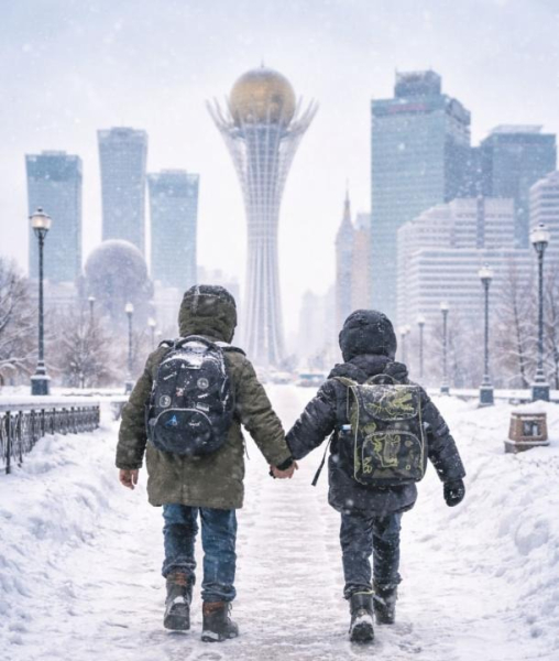 В Астане младшие классы перевели на дистанционку из-за морозов