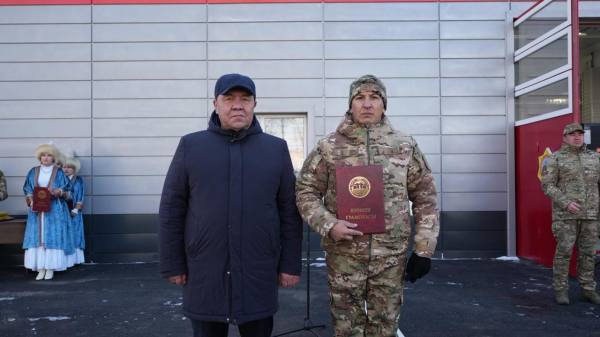 В Сарыозеке открыли обновлённую пожарную часть