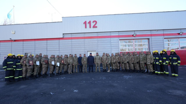В Сарыозеке открыли обновлённую пожарную часть