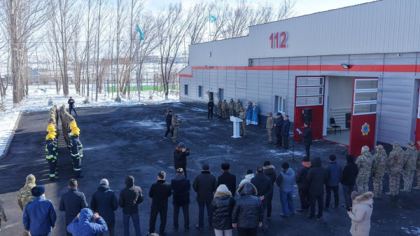 В Сарыозеке открыли обновлённую пожарную часть