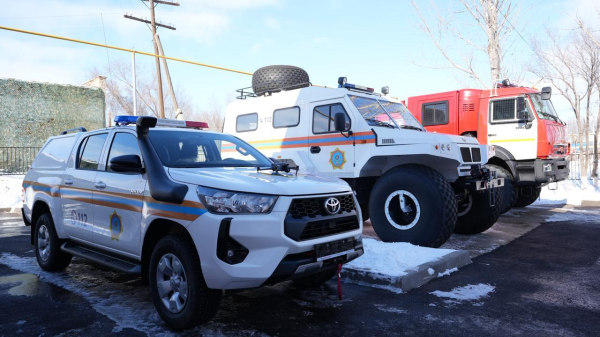 В Сарыозеке открыли обновлённую пожарную часть