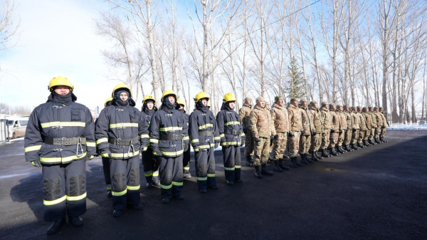 В Сарыозеке открыли обновлённую пожарную часть