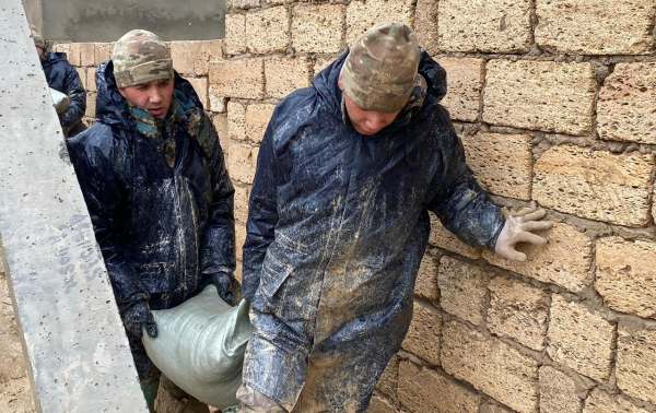 Нацгвардия МВД ликвидировала последствия непогоды в Жанаозене