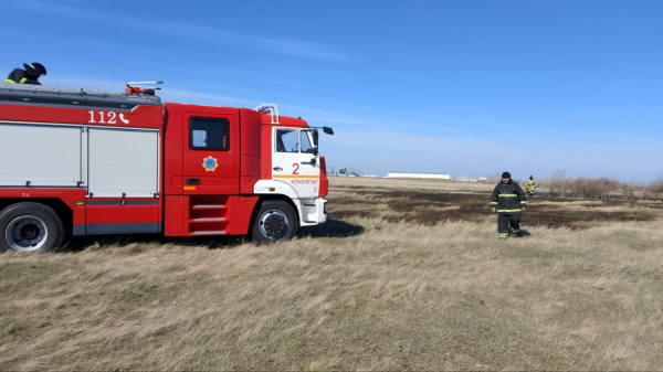 
Сразу в нескольких районах Акмолинской области загорелся сухостой