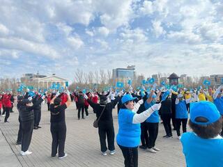 &laquo;Денсаулық &ndash; зор байлық&raquo;: в Астане пенсионеры провели оздоровительный флешмоб