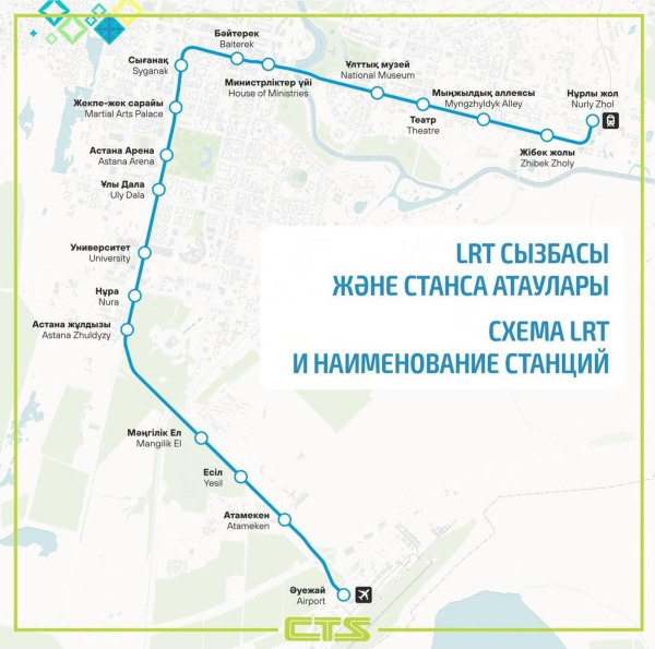 Токаев запустил работу Astana LRT 