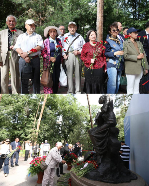 Минутой молчания почтили память жертв политических репрессий и голода в Алматы