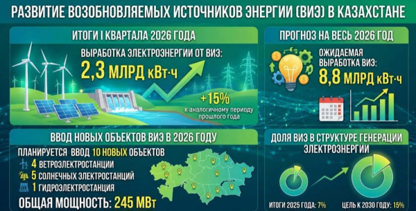 Казахстан усиливает курс на чистую энергетику Казахстан усиливает курс на чистую энергетику