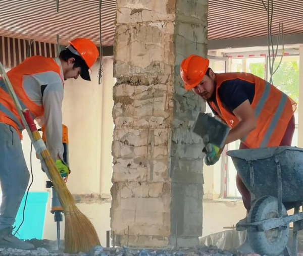 В Актобе продолжается реконструкция железнодорожного вокзала В Актобе продолжается реконструкция железнодорожного вокзала