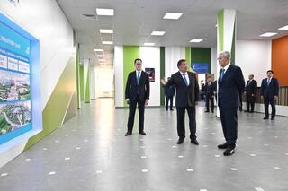 Президент осмотрел ряд объектов в Щучинске
