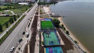 В Кокшетау обновили набережную озера Копа