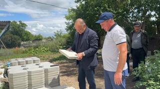 В селе Львовском открылся мини-цех по производству тротуарной плитки